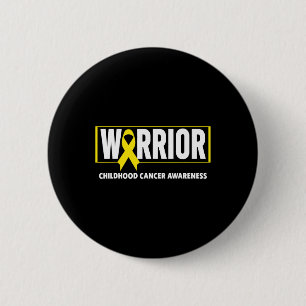 Childhood Cancer  - Warrior Childhood Cancer Aware 6 Cm Round Badge