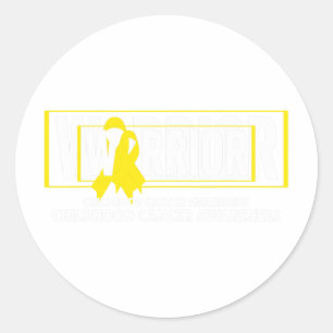 Childhood Cancer  - Warrior Childhood Cancer Aware Classic Round Sticker