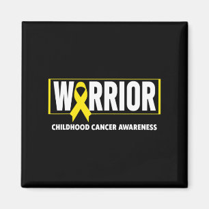 Childhood Cancer  - Warrior Childhood Cancer Aware Magnet