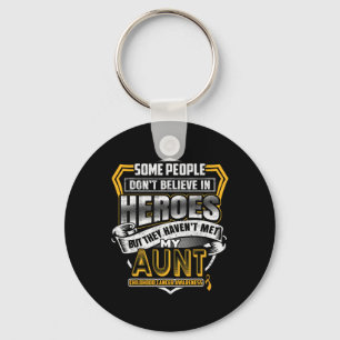 Childhood Cancer Warrior - I Wear Gold For My Aunt Key Ring