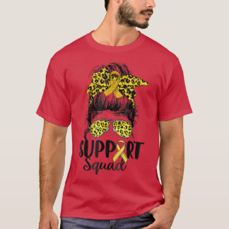 Childhood Cancer Warrior Support Squad Gold Ribbon T-Shirt