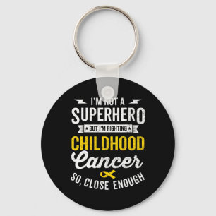 Childhood Cancer Warrior Survivor Awareness Yellow Key Ring