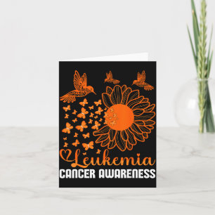 Childhood leukaemia mum fighters orange ribbon card