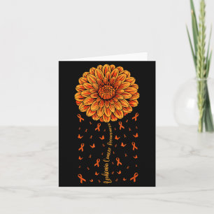 Childhood leukaemia mum fighters orange ribbon card
