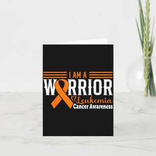 Childhood leukaemia mum fighters orange ribbon card
