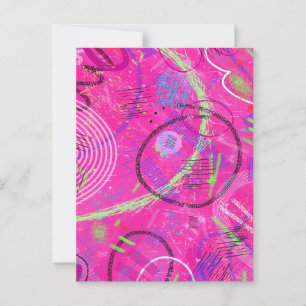 Childhood Memories Abstract Art  Postcard