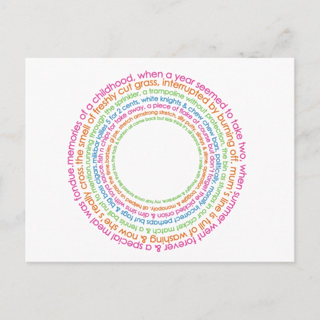 childhood memories postcard (Front)