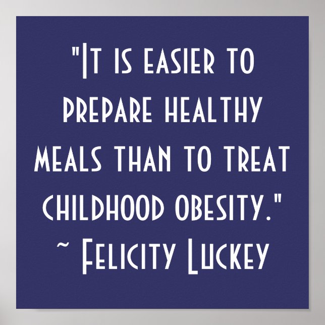 Childhood Obesity Solutions Poster (Front)