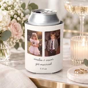 Childhood Photo Wedding Favour Vintage Snapshot Can Cooler