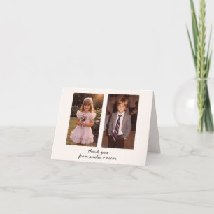 Childhood Photo Wedding Vintage Snapshot Cute Thank You Card