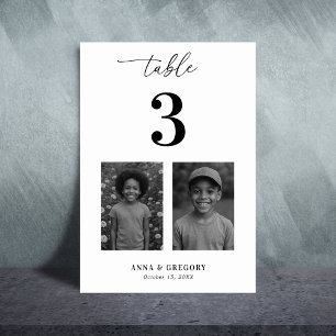 Childhood Photos Pictures Table Number 3 Wedding