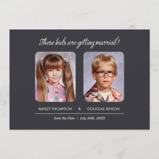 Childhood Photos Save the Date Invitation