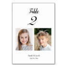 Childhood Photos Table Number Wedding Seating Plan