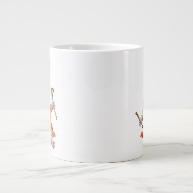 childhood picture of Krishna Large Coffee Mug (Front)