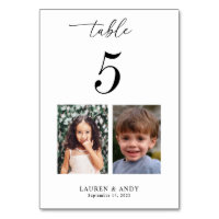 Childhood Pictures Photos Table Number 5 Wedding