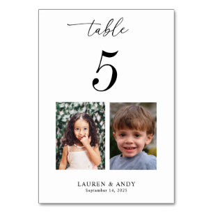 Childhood Pictures Photos Table Number 5 Wedding
