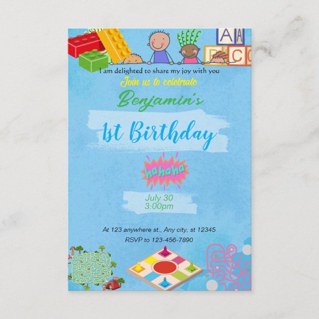 Childish Birthday Invitation (Front)