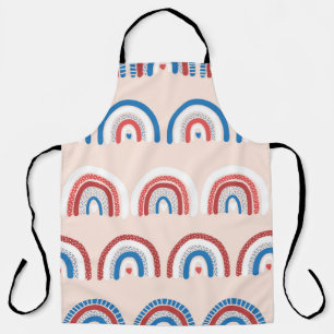 Childish rainbow background seamless. Repeating ha Apron