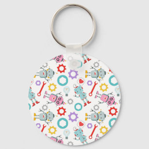 Childish Robots Colourful Mechanical Parts Tools Key Ring