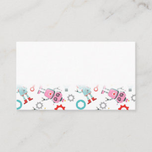 Childish Robots Colourful Mechanical Parts Tools Loyalty Card