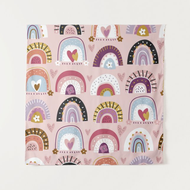 Childish seamless pattern with abstract hand drawn tapestry (Front)