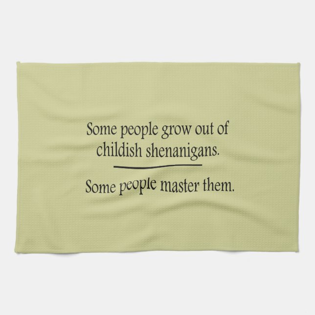 Childish Shenanigans Tea Towel (Horizontal)