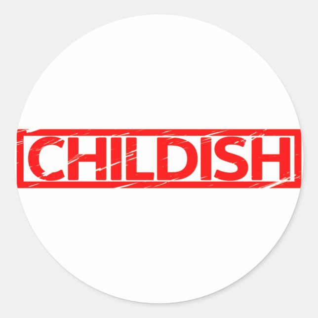 Childish Stamp Classic Round Sticker (Front)