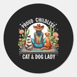 Childless Cat & Dog Lady Kamala Harris Animal Classic Round Sticker