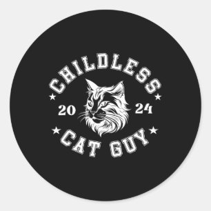 Childless Cat Guys For President Kamala Classic Round Sticker