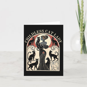 Childless Cat Ladies Cat Karma Retro Funny Card