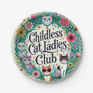 Childless Cat Ladies Club                          Paper Plate