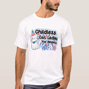 Childless Cat Ladies For America Kamala 2024 T-Shirt