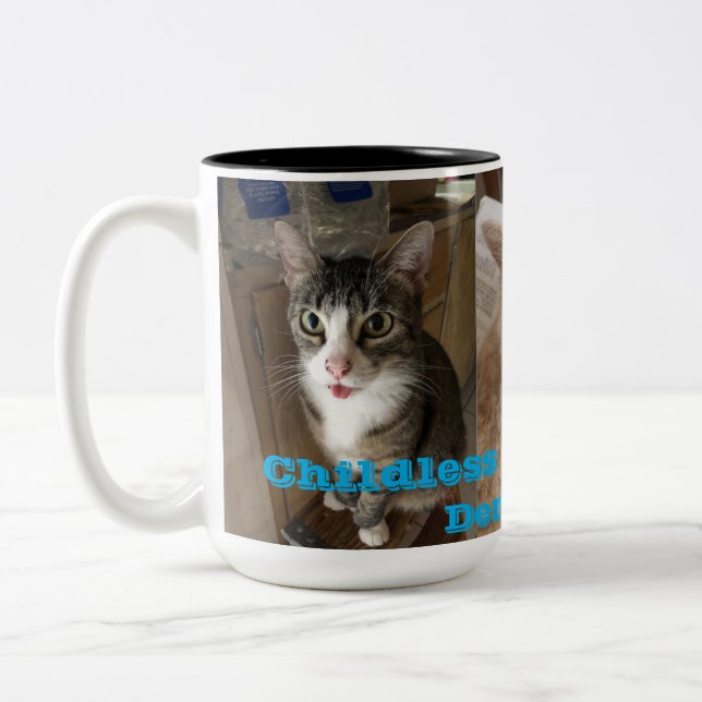 Childless Cat Ladies for Democracy  Two-Tone Coffee Mug (Left)