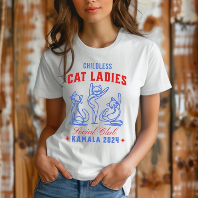 Childless Cat Ladies for Kamala 2024 Election T-Shirt (Creator Uploaded)