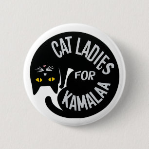 Childless Cat Ladies for Kamala harris 2024 6 Cm Round Badge