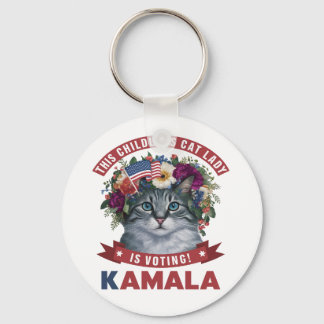Childless Cat Ladies for kamala harris  Key Ring