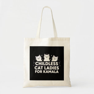 "Childless Cat Ladies for Kamala" Political Tote Bag