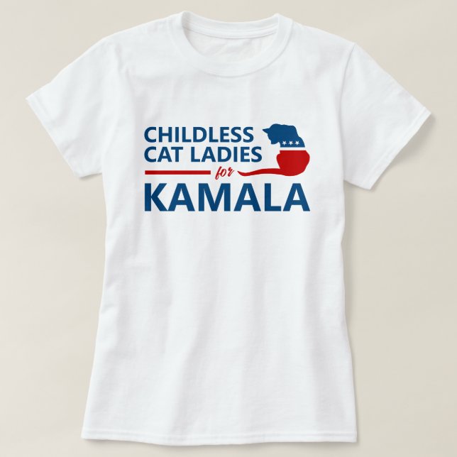 Childless Cat Ladies for Kamala T-Shirt (Design Front)