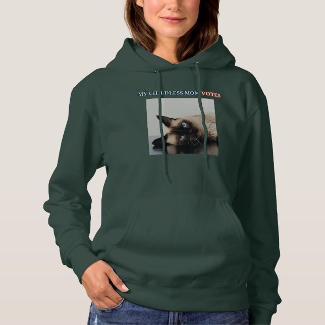 Childless Cat Ladies Pro Democracy Hoodie (Front)