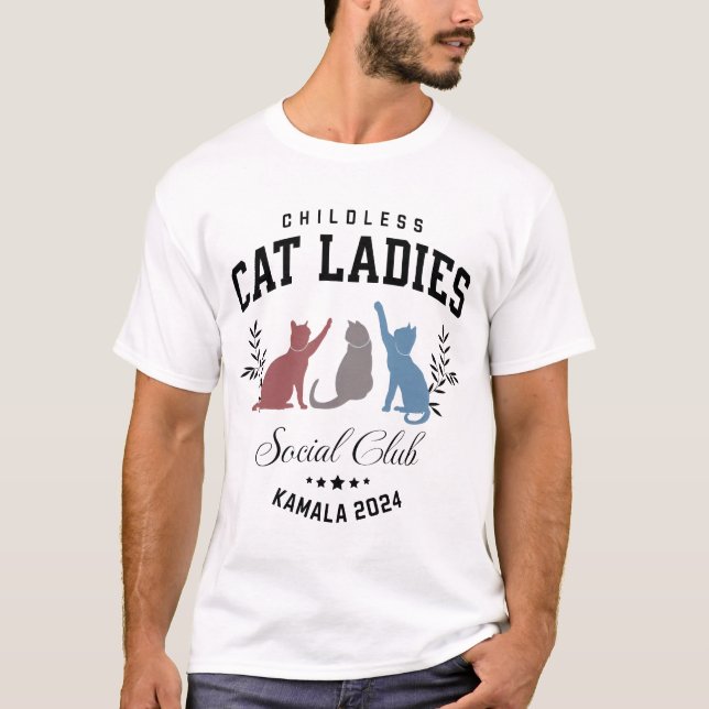 Childless Cat Ladies Social Club Kamala 2024 T-Shirt (Front)