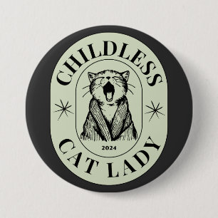 Childless Cat Ladies Vote Blue Democrats US 2024 7.5 Cm Round Badge