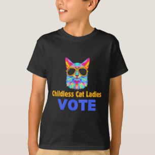 Childless Cat Ladies Vote Blue T-Shirt