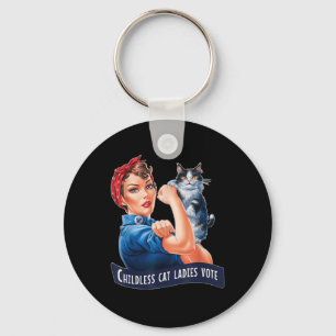 Childless Cat Ladies Vote Roise The Reveter Womens Key Ring