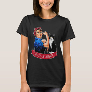 Childless Cat Ladies Vote Rosie The Riveter Women  T-Shirt