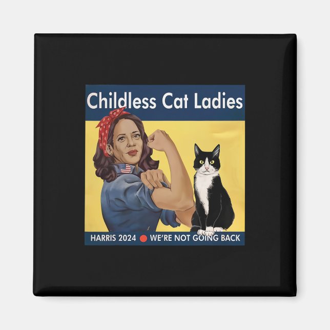 Childless Cat Ladies We're Not Going Back Harris 2 Magnet (Front)