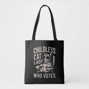 Childless Cat Lady 2024 Election Vote Kamala  Tote Bag