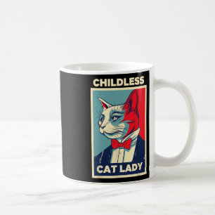 Childless Cat Lady 2024 Funny Cat Lover Mum Woman Coffee Mug