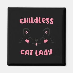 Childless Cat Lady 2024 Funny Cat Lover Mum Woman Magnet