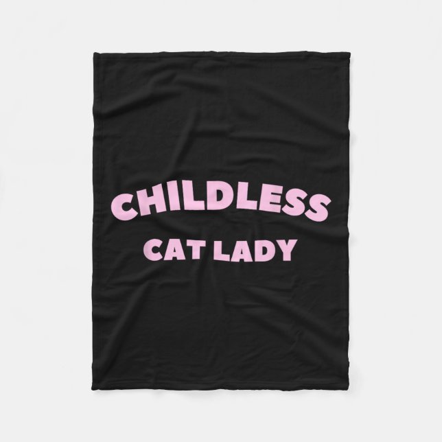 Childless Cat Lady 2024 Millennial 1  Fleece Blanket (Front)