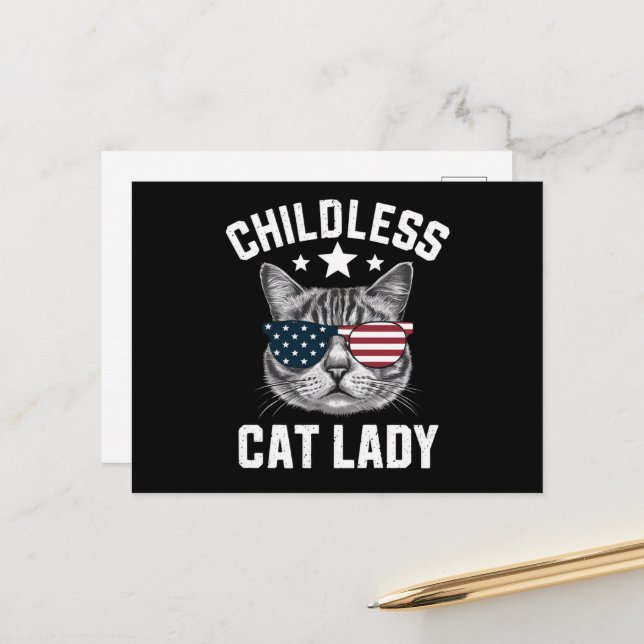 Childless Cat Lady 2024  Postcard (Front/Back In Situ)